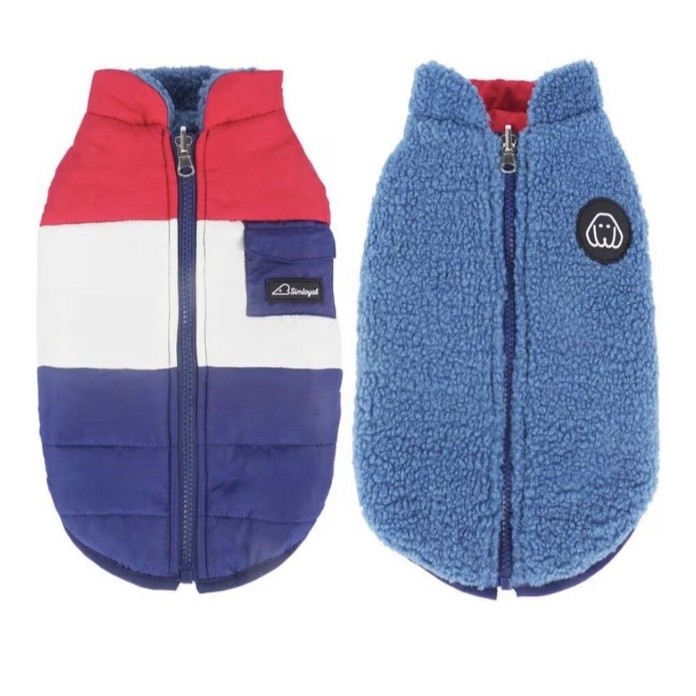 Warm Dog Coat Reversible Dogs Jaket for Small Medium Large Dog Puppy Winter XXL